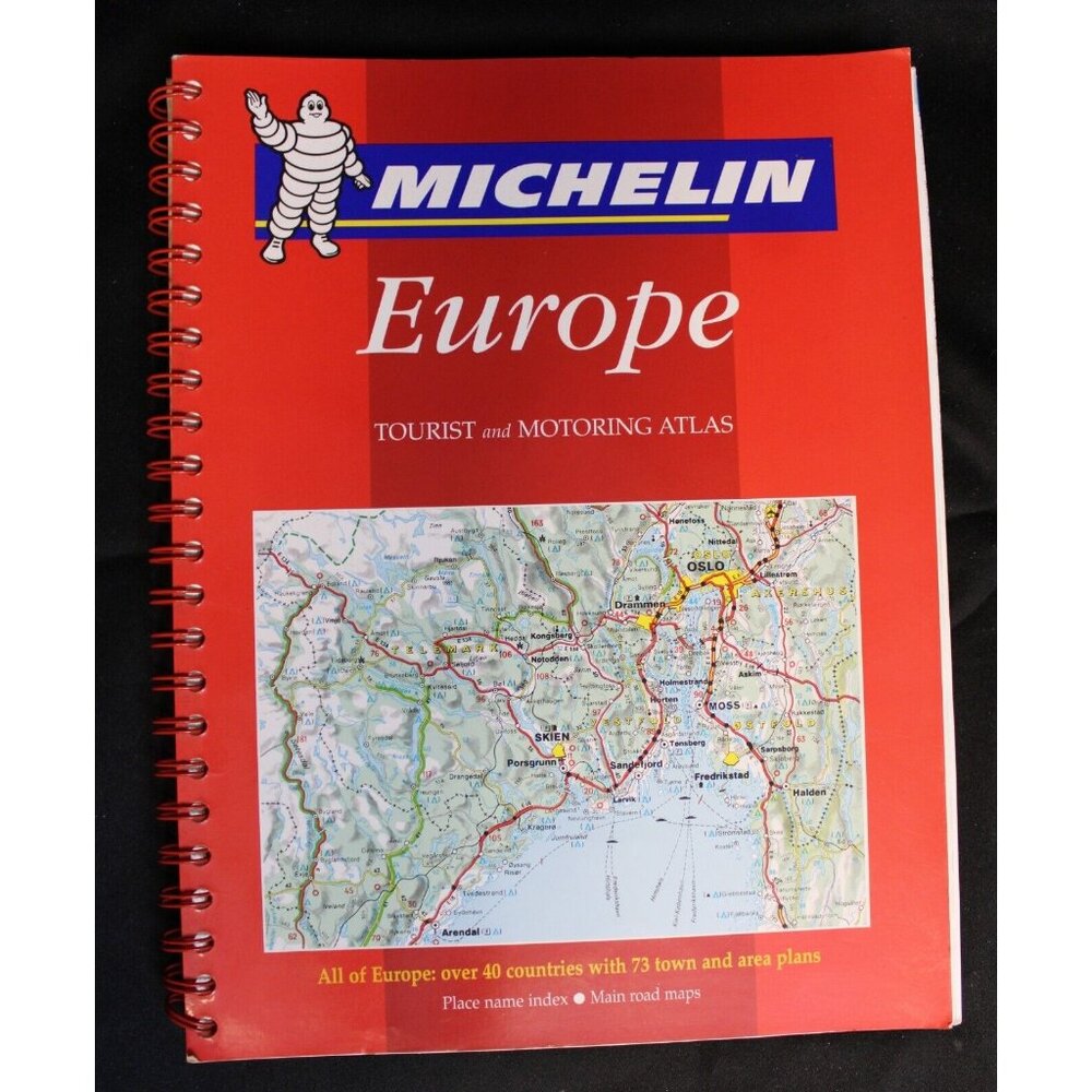 2002 Michelin Europe Tourist and Motoring Atlas Map Main Road Name Index 5th Ed